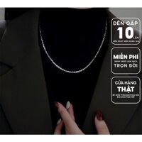 Dây chuyền bạc nữ hình mắt xích dẹt chất liệu bạc S925 DCN01-TOÀN THẮNG JEWELRY