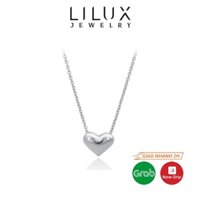 Dây chuyền bạc nữ hình trái tim trơn LILUX DC006