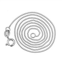 Dây chuyền bạc nữ kiểu dây lụa vuông độ dài 45cm chất liệu bạc 925  không xi mạ trang sức Bạc Quang Thản - QTVCNU2