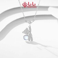 Dây chuyền bạc nữ LiLi S925 đính đá CZ cao cấp hình gấu Cute LILI_867868