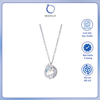 Dây chuyền bạc nữ MOONLIT mặt trăng đá Moonstone - Personal color mùa Hạ