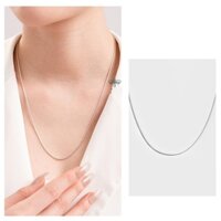 Dây chuyền Bạc nữ nhỏ xinh dạng mì tròn DCN12-TOÀN THẮNG JEWELRY