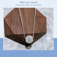 Dây chuyền bạc nữ PANSY mặt cầu đính đá lấp lánh - Vòng cổ nữ bạc ta thật chuẩn