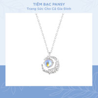 Dây chuyền bạc nữ PANSY mặt trăng đá moonstone lấp lánh - Vòng cổ nữ bạc ta cao cấp