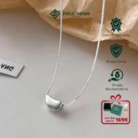 Dây chuyền bạc nữ Phúc Minh Silver Vòng cổ nữ dây chuyền bạc thật hình hạt đậu nhỏ xinh PMS0086