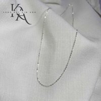 Dây chuyền bạc nữ S999(bạc ta) dây mắt xích trơn - Vàng bạc Kim Anh DC09