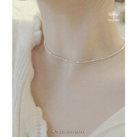 Dây chuyền bạc nữ TLEE dây hạt bi mini trơn nữ tính TLEE JEWELRY D0298