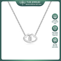 Dây chuyền bạc nữ TLEE mẫu tim viền đá lồng ghép nữ tính TLEE JEWELRY D0169