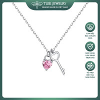 Dây chuyền bạc nữ TLEE, vòng cổ chìa khóa trái tim xinh xắn TLEE JEWELRY D0281