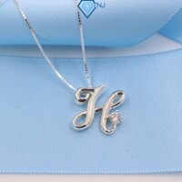 Dây chuyền bạc nữ, vòng cổ bạc nữ đẹp hình chữ H DCN0225 Trang Sức TNJ