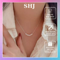 Dây Chuyền Bạc Nữ, Vòng Cổ Bạc Nữ SOHAA Dây Hạt Ngọc Tinh Tế DC25