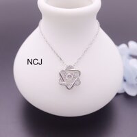 Dây chuyền Bạc nữ, Vòng cổ Bạc Mặt ngôi sao đính đá cao cấp