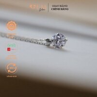 Dây chuyền bạc nữ  vòng tròn đá