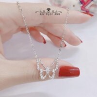 Dây chuyền bạc nữ,vòng cổ bạc, thiết kế mặt bươm bướm dáng xinh -Bạc Ngọc Anh