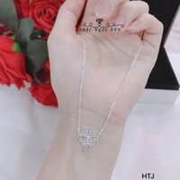 Dây chuyền bạc nữ,vòng cổ bạc, thiết kế mặt cỏ 4 lá -Bạc Ngọc Anh