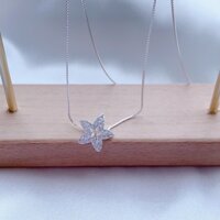 Dây chuyền bạc nữ,vòng cổ mặt ngôi sao đính đá xinh xắn-Bạc Ngọc Anh