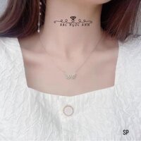 Dây chuyền bạc nữ,vòng cổ mặt đôi cánh thiên thần xinh xắn-Bạc Ngọc Anh