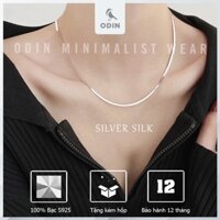 Dây chuyền bạc Odin Silk, dây chuyền lụa nữ Silver Silk - Bản mảnh nhỏ, sáng rực rỡ
