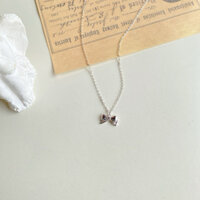 Dây chuyền bạc SOFF CLUB S925 - Mặt thắt nơ cute siêu xinh