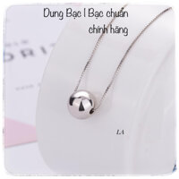 dây chuyền bạc ta bi cầu trơn dây rút sang đẹp , dây chuyền bạc nữ Dung Bạc