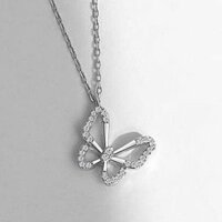 Dây chuyền bạc ta Dây liền mặt cánh bướm xinh Van Jewelry