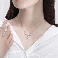 Dây chuyền bạc ta sừng tuần lộc, sừng hươu, gắn đá zircon sáng đẹp