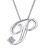 Dây chuyền bạc ta theo tên BẠC HIỂU MINH T174 mặt chữ P