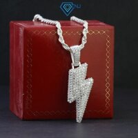 Dây chuyền bạc thời trang nam mặt tia chớp đính đá Zirconia phong cách Hiphop DCA0122 - Trang Sức TNJ