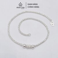 Dây Chuyền Bạc Trẻ Em 2 Bi Tròn MCJTE138 - Minh Canh Jewelry