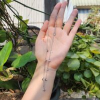 Dây chuyền bạc vintage Nhật hiệu Agatha cún xịn xò xinh đẹp đính charm sao trăng sắc sảo Made in Japan - emvanang