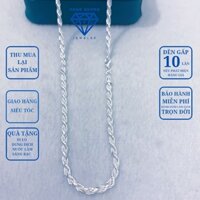 Dây chuyền bạc xoắn thừng, vòng bạc nam xoắn dẹt cao cấp bạc 925 PHJ - quà tặng bạn