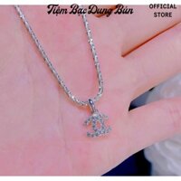 Dây  Chuyền Bạc Ý 925 Đính Đá Nhiều Mặt Vòng Cổ Đẹp Xuất Sắc - Tiệm Bạc Dung Bún