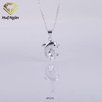 Dây chuyền bạc Ý 925 Huệ Ngân - Cá heo may mắn PP1275 - ĐỎ