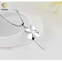 Dây chuyền bạc Ý 925 Huệ Ngân - Cỏ bốn lá may mắn PP1154 - XANH LÁ,Dây hộp
