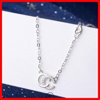 Dây chuyền bạc Ý hình cặp đôi chữ C – vòng cổ bạc ViVi_Gift