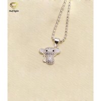 Dây chuyền bạc Ý S925 Huệ Ngân Mặt Khỉ Con Đáng Yêu PP1356