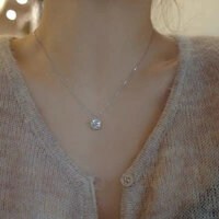 Dây chuyền bạc Ý S925 Mặt đá