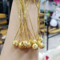 dây chuyền bạc ý xi vàng 24k