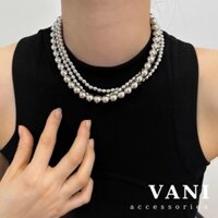 Dây Chuyền Bi Bạc Ba Lớp Cỡ To Size 10mm - Vani Store - TS000830