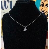 Dây chuyền bi bạc SILVER hiệu Courrèges Paris logo hiệu bạc 950 (40cm) si tuyển Nhật