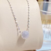 dây chuyền bi bạc ta đính full đá