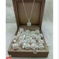 Dây chuyền bi bạc ý mặt cầu rổ