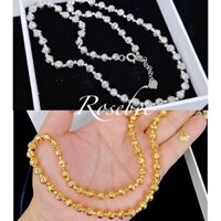 Dây chuyền bi chạm, mạ bạch kim/ vàng Italy (có 2 màu)