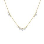 Dây Chuyền Bi Sợi Mảnh Đính Pha Lê Titan Ko Đen TT 3875