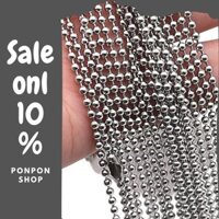 Dây chuyền bi titan vòng cổ inox titan ball chain D01