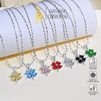 Dây chuyền BNP 4 lá đá đủ màu, Vòng Cổ xinh xắn