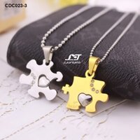 Dây chuyền cặp đôi 2 mảnh ghép hoàn hảo ver2 CDC023-3