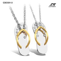 Dây chuyền cặp đôi hình đôi dép đính hạt CDC031-3