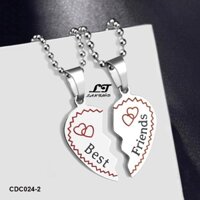 Dây chuyền cặp đôi trái tim chữ Best Friends CDC024-2