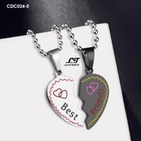 Dây chuyền cặp đôi trái tim chữ Best Friends CDC024-5